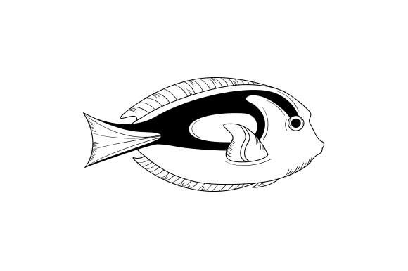 Blue Tang Fish SVG Cut file by Creative Fabrica Crafts · Creative Fabrica