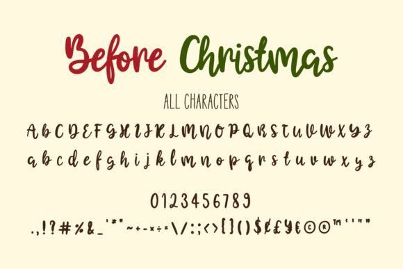 Before Christmas Font - Preview 2