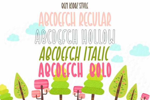 Ben Kidoz Font PNG with transparent background - Preview 1