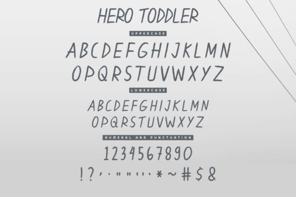 Hero Toddler Font PNG with transparent background - Preview 3