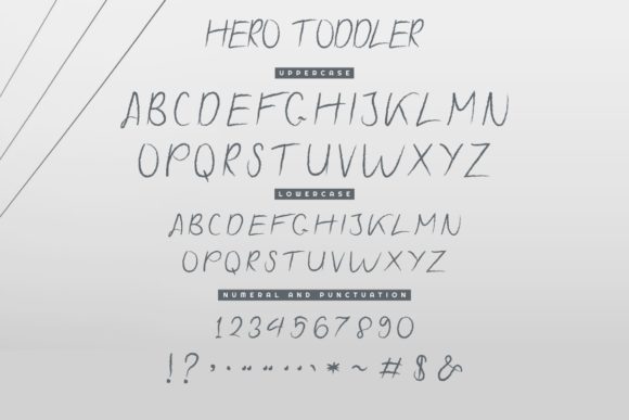 Hero Toddler Font PNG with transparent background - Preview 5