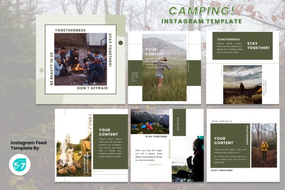 Instagram Feed Template - Camping