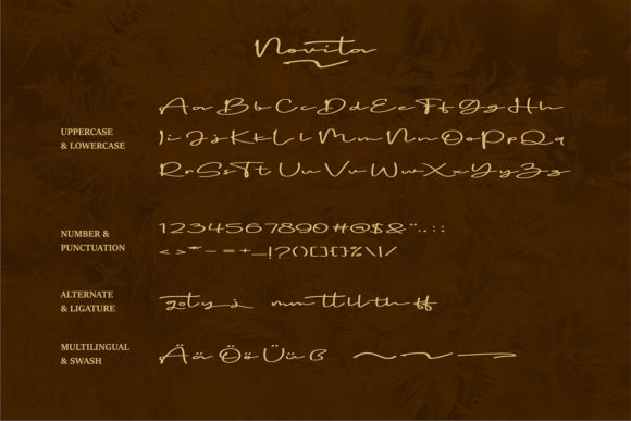 Novita Font PNG with transparent background - Preview 5