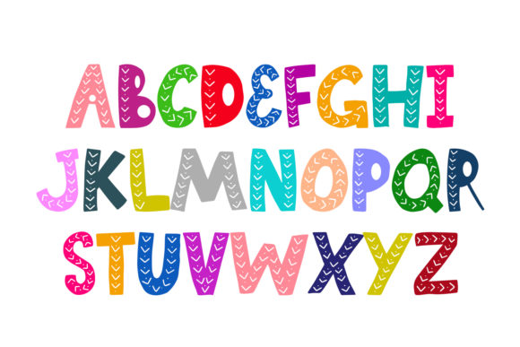 Nursery Font PNG with transparent background - Preview 4