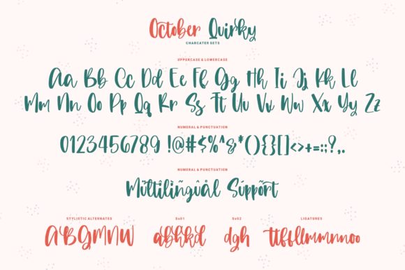 October Quirky Font PNG with transparent background - Preview 5