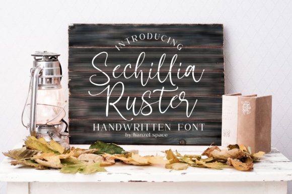 Sechillia Ruster Font PNG with transparent background - Preview 5