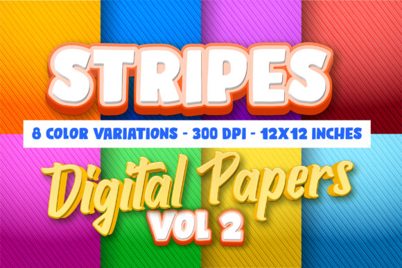 Stripes Digital Papers Texture VOL 2