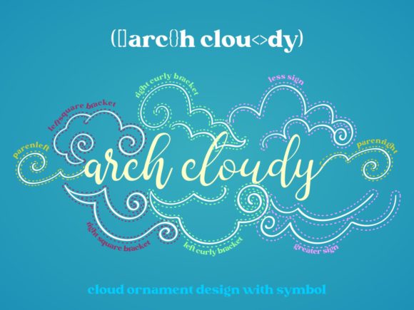 Arch Cloudy Font - Preview 1