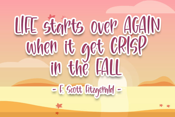 Autumn Sunset Font - Preview 3
