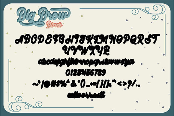 Big Brow Font PNG with transparent background - Preview 2