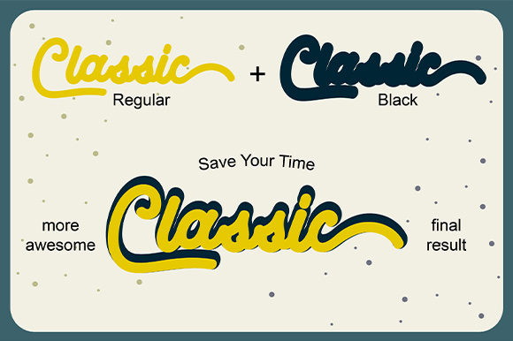 Big Brow Font PNG with transparent background - Preview 3