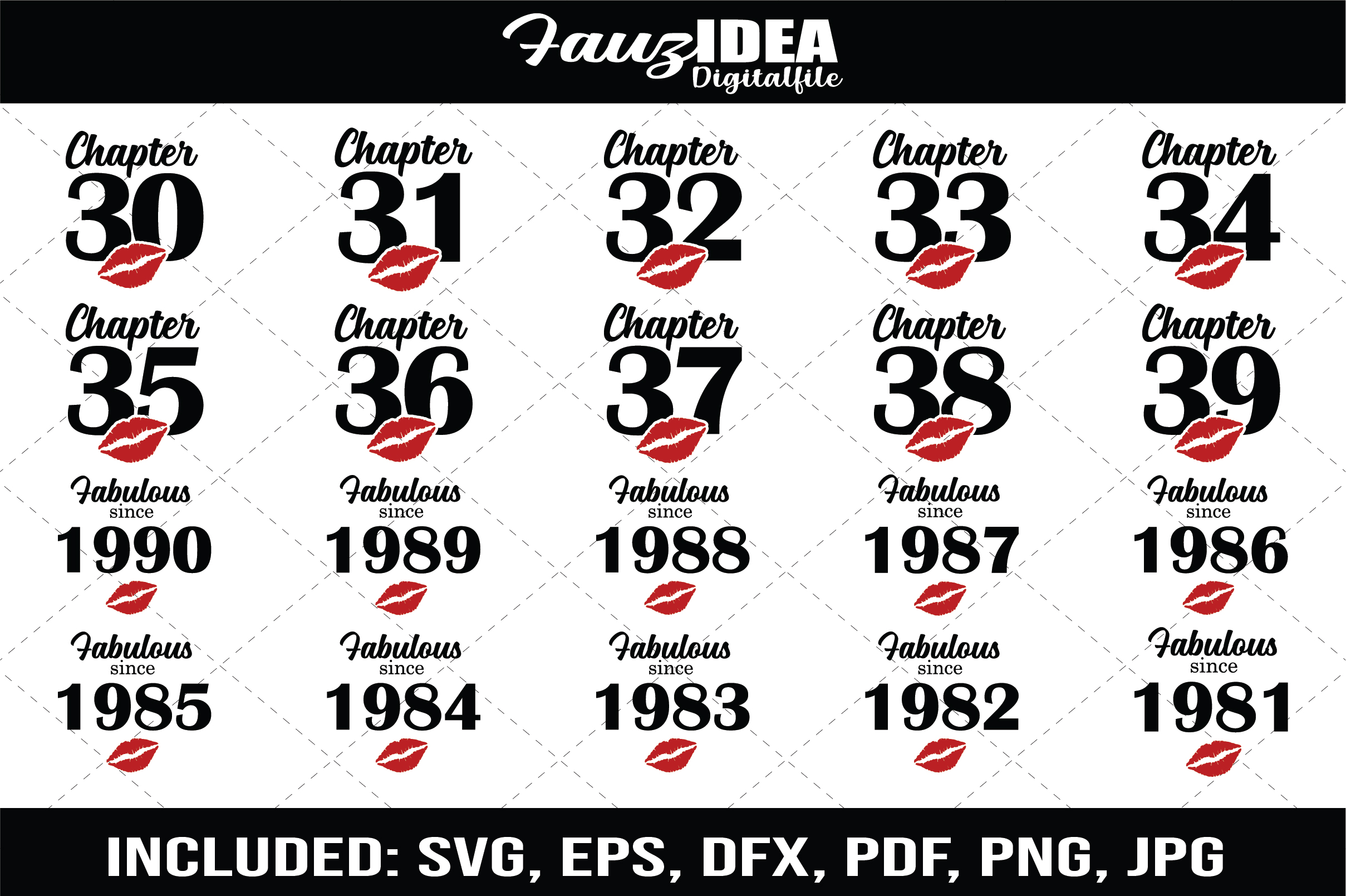 Chapter Birthday (30-39) Design Graphic by Smart Crafter · Creative Fabrica