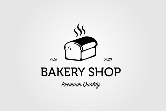 Simple Bakery Shop Logo Vintage Vector