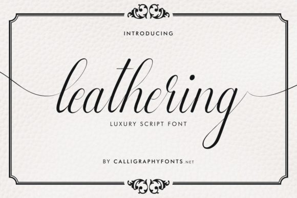 Leathering Font PNG with transparent background - Preview 1