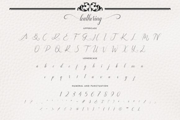 Leathering Font PNG with transparent background - Preview 4