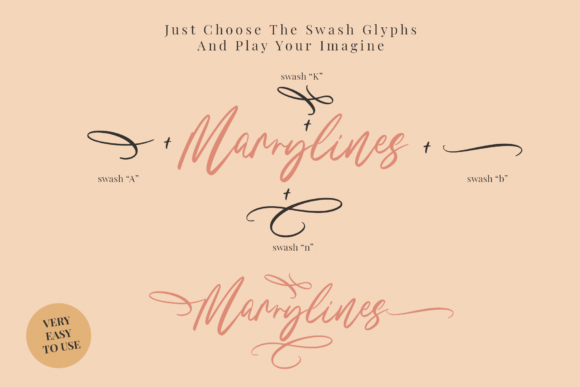 Marrylines Font PNG with transparent background - Preview 2