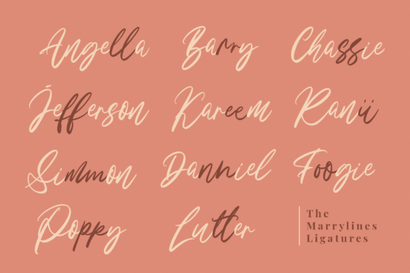 Marrylines Font PNG with transparent background - Preview 5