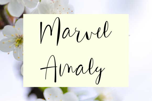 Marvel Amaly Font PNG with transparent background - Preview 2