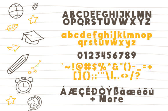 Back to Class Font PNG with transparent background - Preview 6
