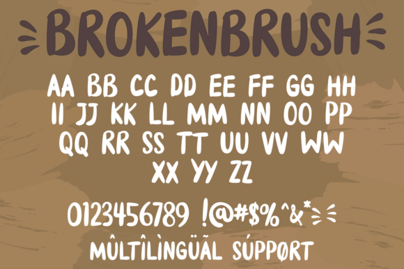 Brokenbrush Font - Preview 1