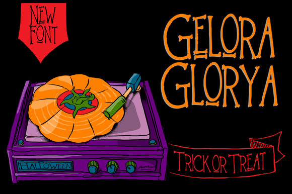 Gelora Glorya Font PNG with transparent background - Preview 1