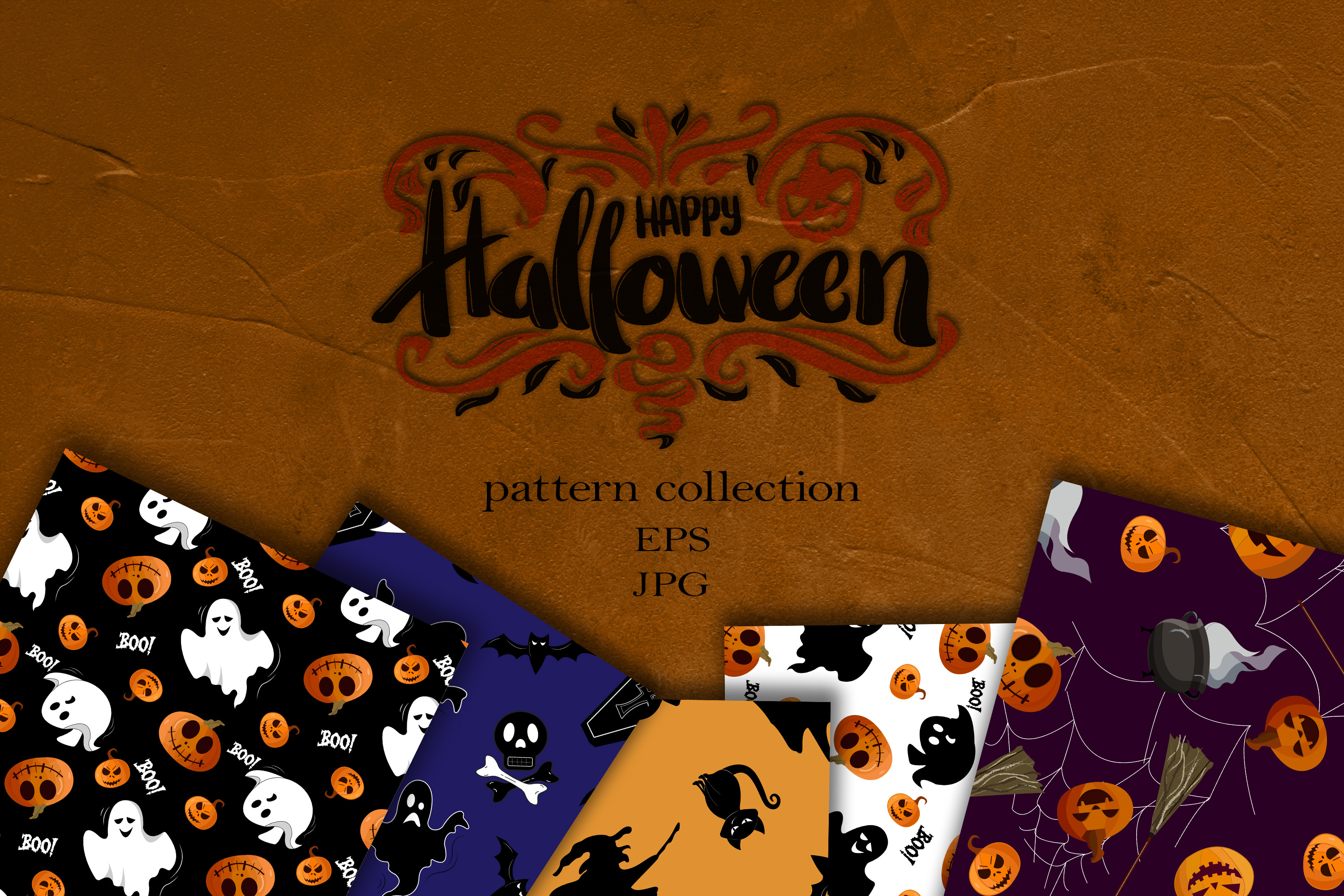 Happy Halloween Seamless Patterns Collection Graphic by ksenia.shuneiko ...