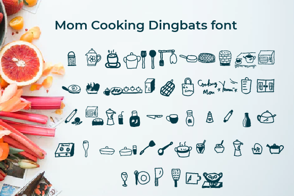 Mom Cooking Font PNG with transparent background - Preview 1