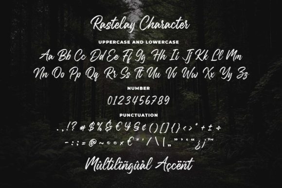Rastelay Font PNG with transparent background - Preview 1
