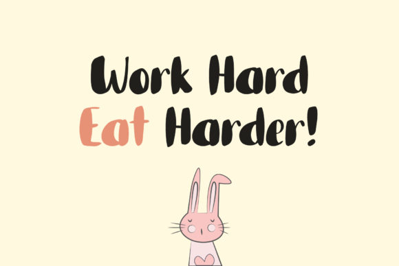 Bunny Carrot Font - Preview 1