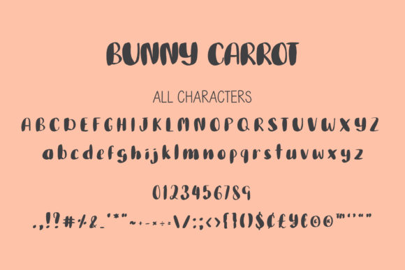 Bunny Carrot Font - Preview 2