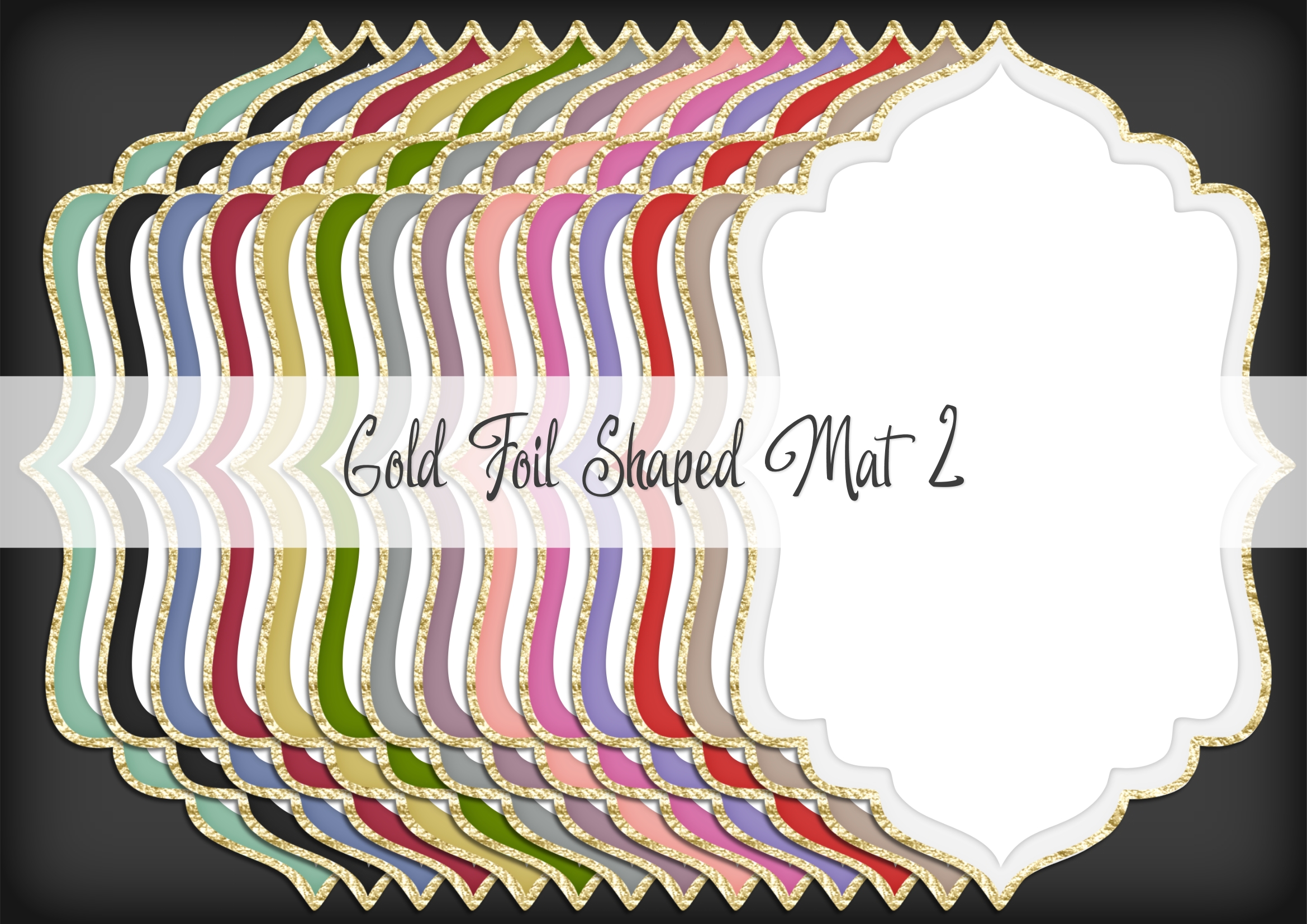 Gold Foil Shaped Mat 2
