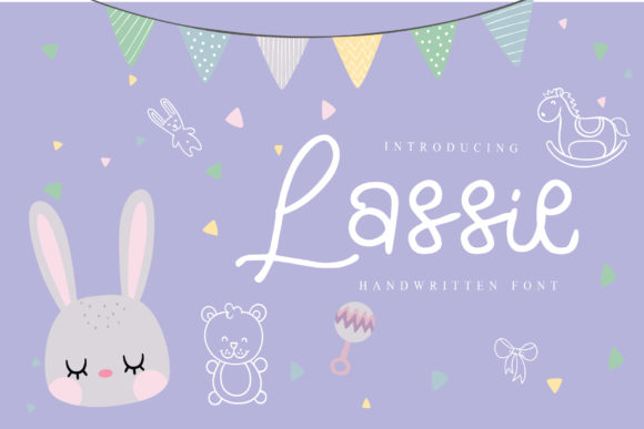 Lassie Font PNG with transparent background - Preview 1