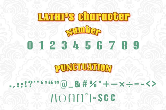 Lathi Font font preview - 2