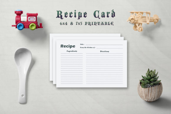 Minimal Recipe Card Template V2