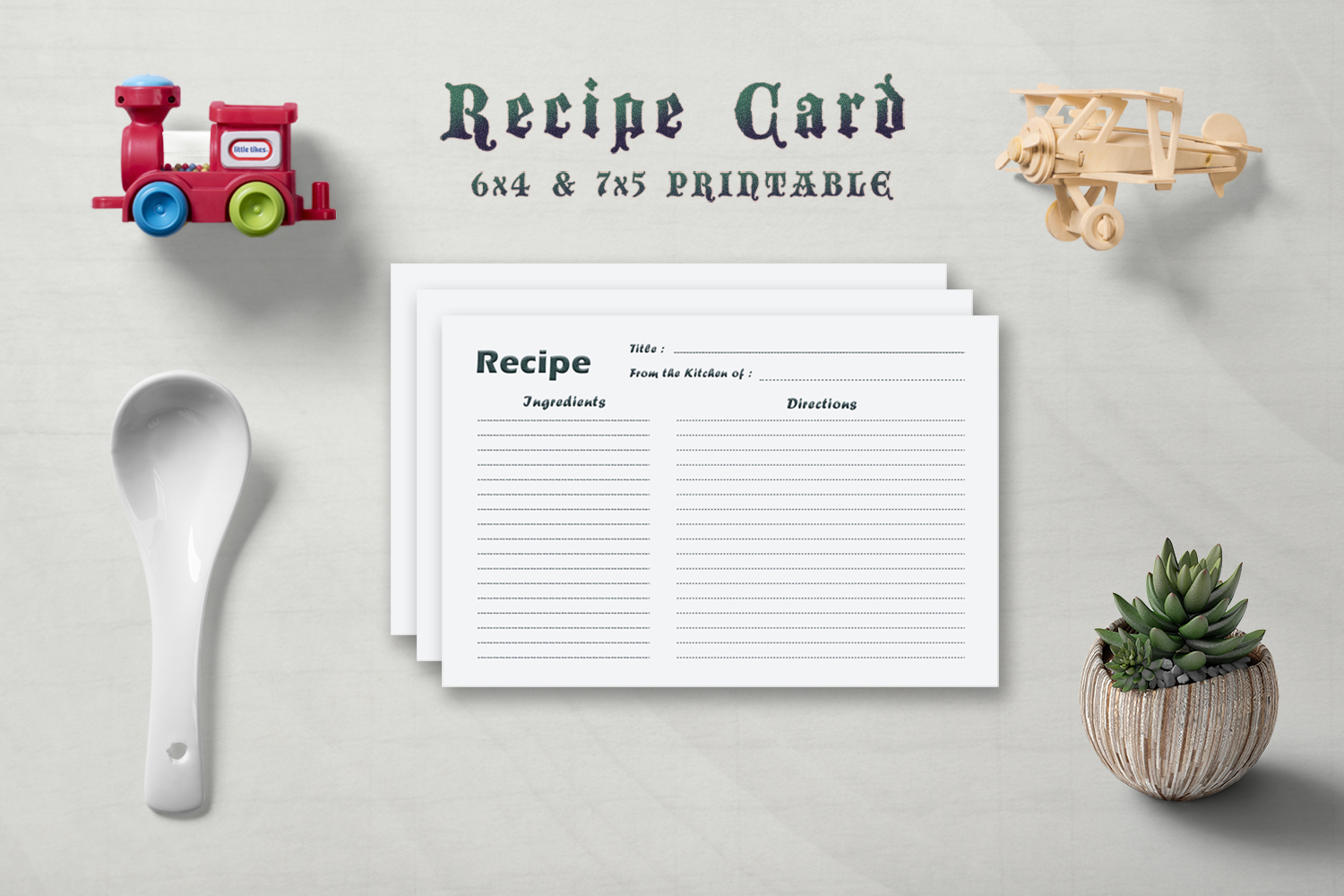 Minimal Recipe Card Template V2