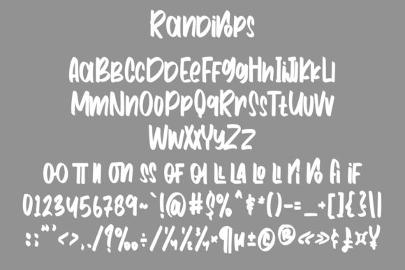 Randirops Font PNG with transparent background - Preview 6