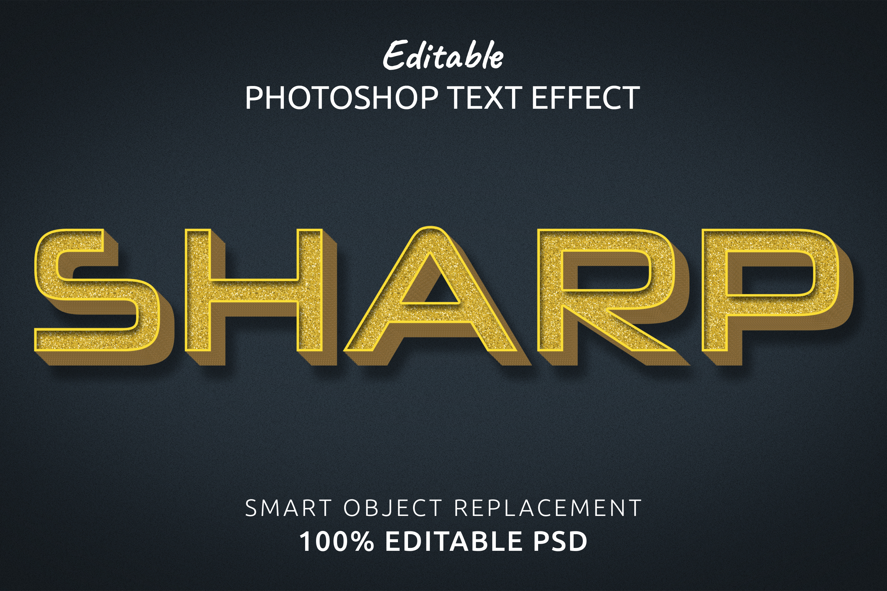 Text Boxes Sharp Sharp Photoshop Editable Text Effect Graphic by IYIKON · Creative Fabrica
