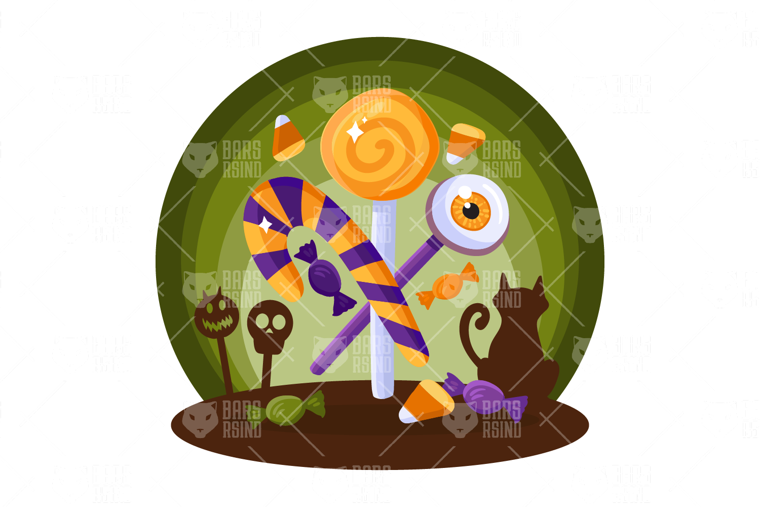Halloween Sweet Food Illustration