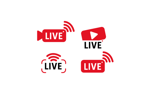 Set of Live Streaming Icon Graphic by Muhammad Rizky Klinsman ...