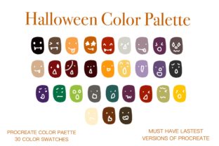 Halloween Color Procreate Color Palette Graphic by Centtaro_product ...
