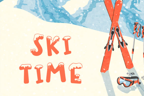 Christmas Snow Font PNG with transparent background - Preview 2