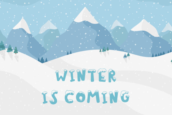 Christmas Snow Font PNG with transparent background - Preview 3