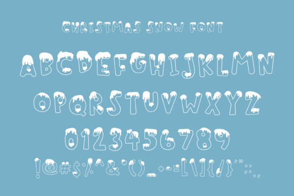 Christmas Snow Font PNG with transparent background - Preview 5