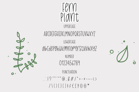 Fern Plant Font - Preview 2