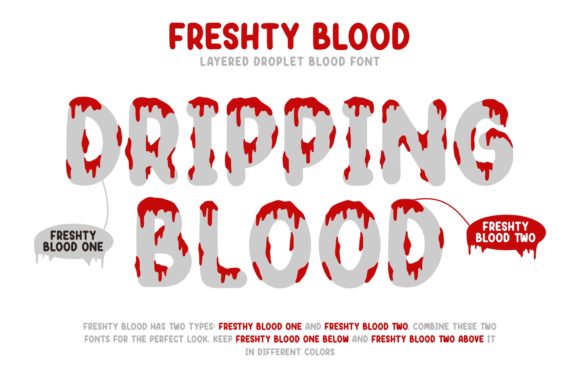 Freshty Blood Font - Preview 4