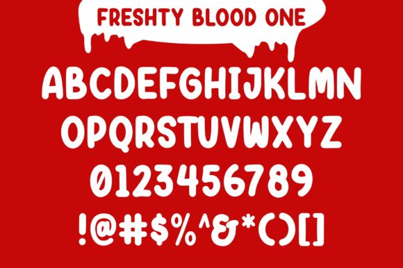 Freshty Blood Font - Preview 5