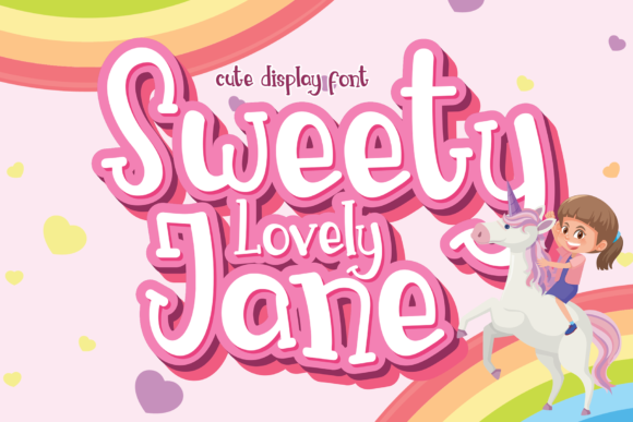 Sweety Lovely Jane Display Font By Cikareotype