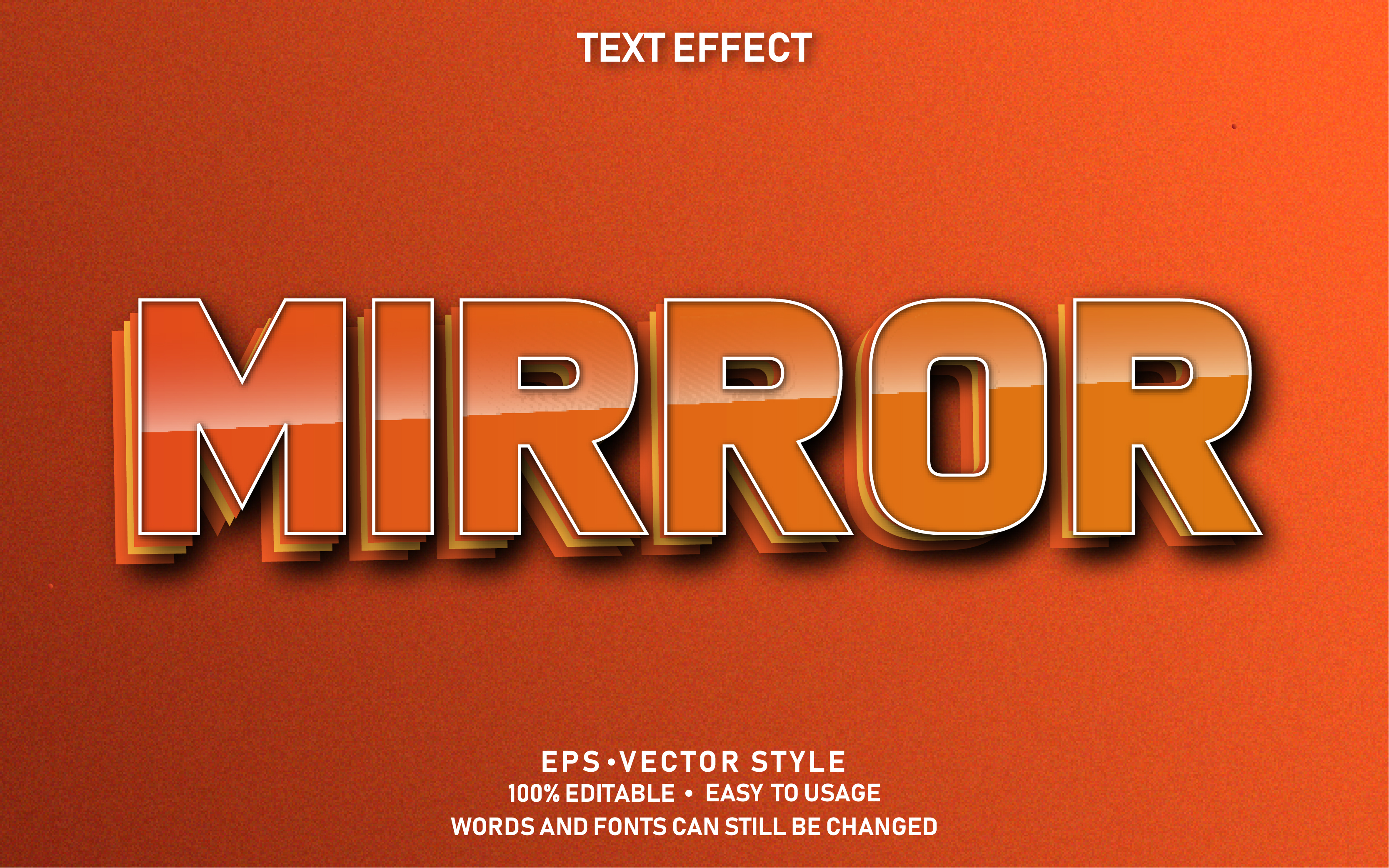 Text Effect Modern Mirror Premium Graphic by yosiduck · Creative Fabrica