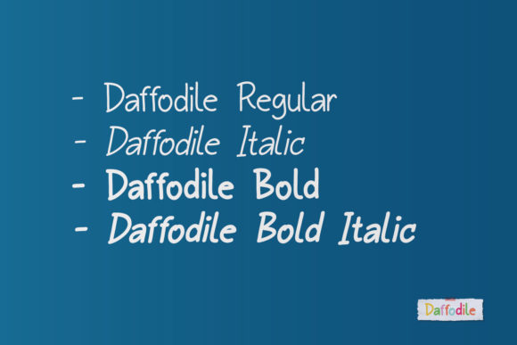 Daffodile Font PNG with transparent background - Preview 1