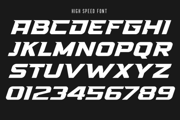 High Speed Font PNG with transparent background - Preview 4
